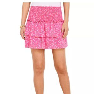 Vineyard Vines Oleander Floral Tiered Ruffle Skirt